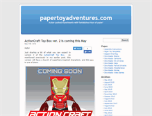 Tablet Screenshot of papertoyadventures.com